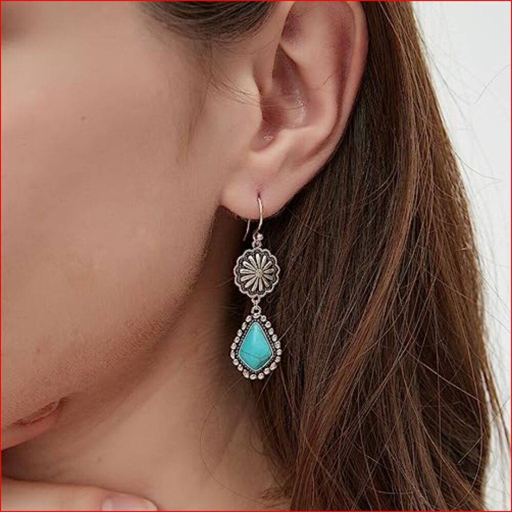 925 Sterling Silver Turquoise Jewelry Set With Gift Box View 4